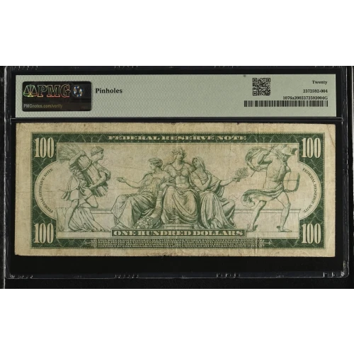 $100 1914 Red Seal Federal Reserve Notes 1076A (3)