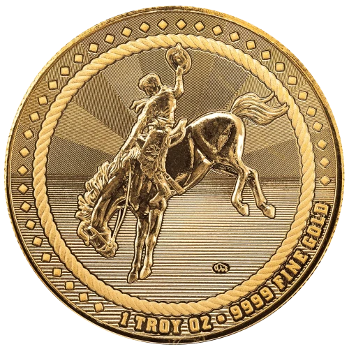 1/10 oz Cowboy - Buffalo Privy Gold Round (3)