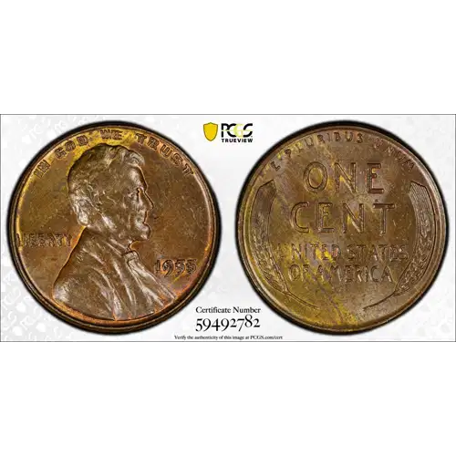 1955 1C Doubled Die Obverse, BN (2)