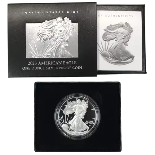 2023-W Proof Silver Eagle w OGP - Box & COA