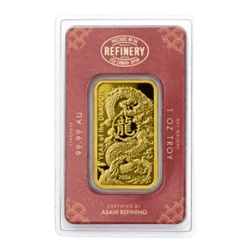 2024 1 oz Asahi Gold Bar - Lunar Dragon (5)