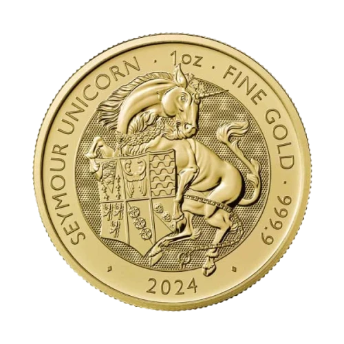 2024 1 oz British Tudor Beasts: Seymour Unicorn Gold Coin (2)