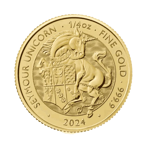 2024 1/4oz British The Royal Tudor Beasts - Gold Seymour Unicorn (2)