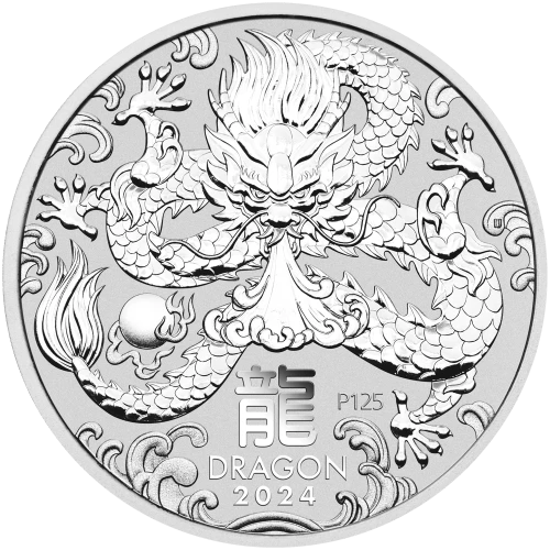 2024 1kg Australian Perth Mint Silver Lunar: Year of the Dragon (2)