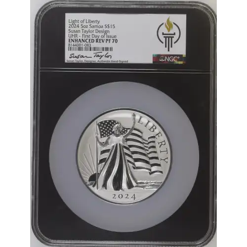 2024 5oz Susan Taylor Design UHR - First Day of Issue Light of Liberty (2)