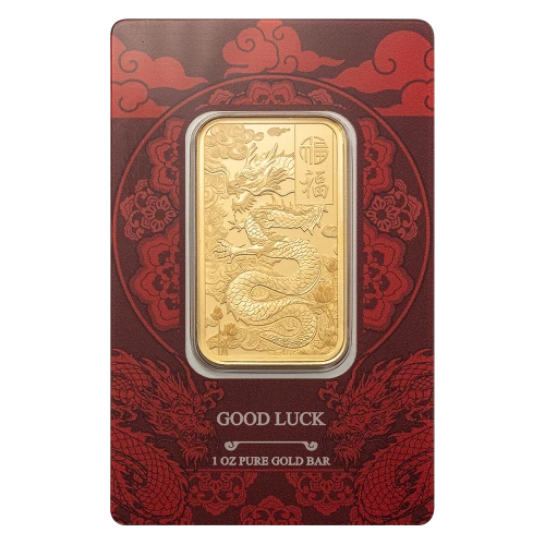 2026 1oz PAMP Gold Bar - Good Luck Yellow Dragon (3)