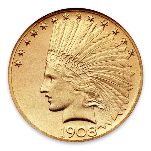 Indian $10 (1907 - 1933) - AU