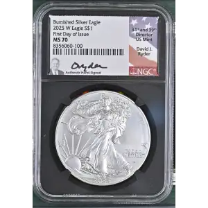 2025 W First Day of Issue Burnished Silver Eagle (2)