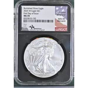 2025 W First Day of Issue Burnished Silver Eagle (2)