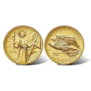 2015 - 1oz High Relief $100 Gold - Ungraded