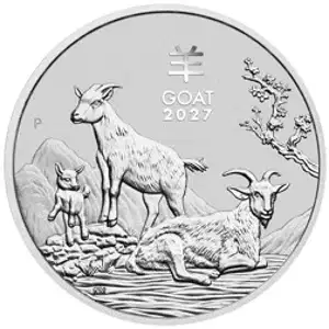 2027 1/2oz Australian Perth Mint Silver Lunar II: Year of the Goat