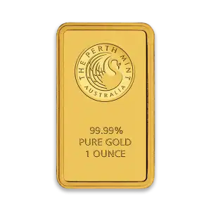 1oz Australian Perth Mint gold bar - minted