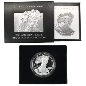 2023-W Proof Silver Eagle w OGP - Box & COA